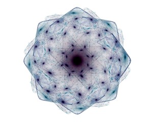 Lacy colorful clockwork pattern, digital fractal art design