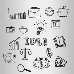 idea business doodle design vector