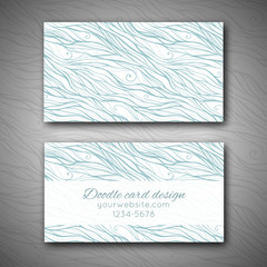 Abstract doodle business card template