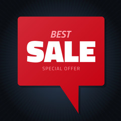 Vector best sale special offer text on speech bubble
