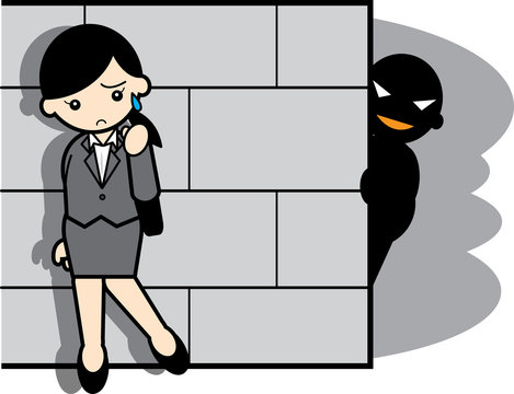ストーカー被害にあう女性