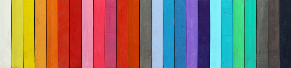 Crayons - detail of the colored pastels