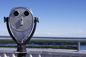 Coin Operated Binoculars looking out over water