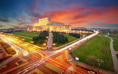 Bucharest Aerial View - obrazy, fototapety, plakaty