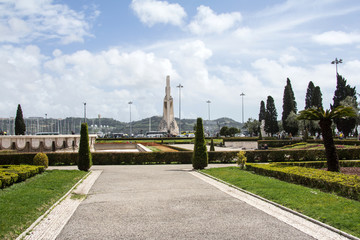 Park in front of the Discoveries Monument, Lisbon  