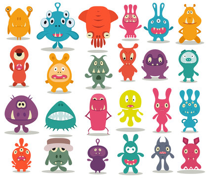 24 cute doodle monsters
