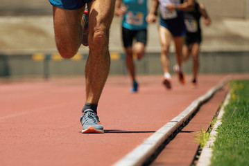 Athletics people running on the track field