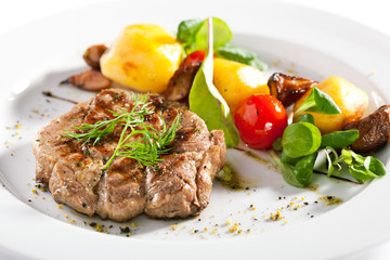 Pork with Vegetable Garnish