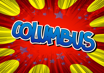 Columbus - Comic book style word.