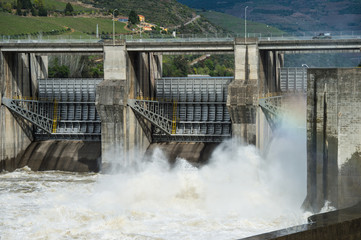 Hydroelectric dam, Douro Valley, Portugal