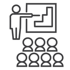 Business data graph chart analytics, training and learning icon,
 vector elements black silhouette
