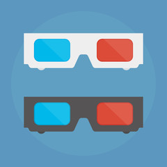 3D glasses vector illustration