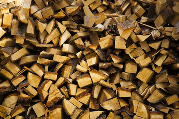 Firewood for the fireplace.