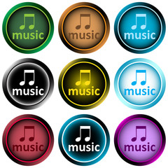 Clipart color musical note and inscription