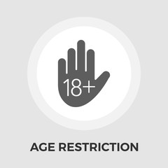 Fototapeta premium Age Restriction Vector Flat Icon
