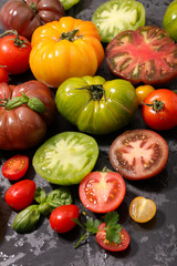 Fototapeta na wymiar assorted variety tomatoes
