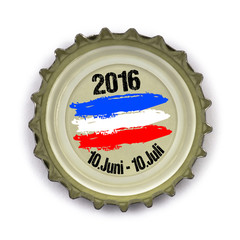 Kronkorken Fußball Frankreich 10.Juni-10.Juli