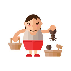 shopping fresh Brown squids