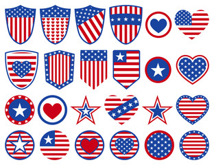 Set of USA symbols
