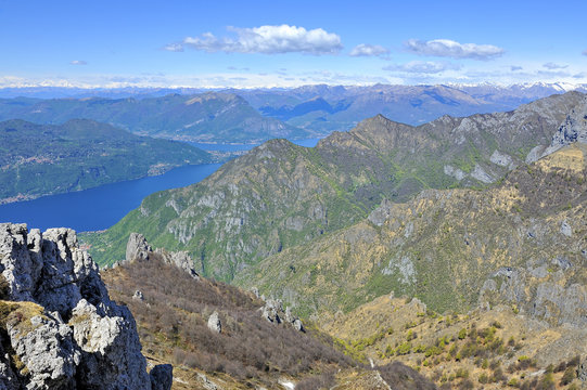 Lago di Lecco panorama dalla Grigna