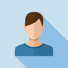 Boy Icon. Flat Style Modern Design