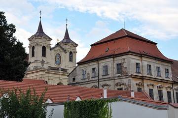 Fototapeta na wymiar old monastery, the town Rajhrad, Czech Republic, Europe