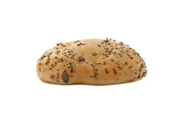 round bread roll with toppings