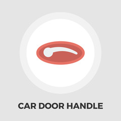 Car door handle flat icon
