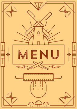 Trendy Menu Design with Linear Icons