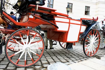 Foto auf Acrylglas Horse-driven carriage at Hofburg palace, Vienna © Miroslav110