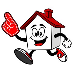House Running with a Foam Finger
