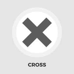 Cross flat icon