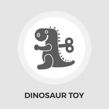 Dinosaur toy flat icon