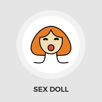 Sex doll flat icon