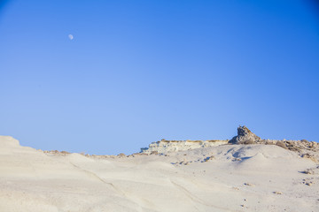 Fototapeta na wymiar desert landscape, Greece, Milos island