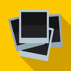 Photo frames icon, flat style