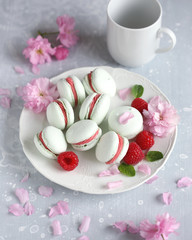 Macarons mit Himbeerfüllung