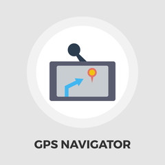 Fototapeta premium GPS navigator flat icon
