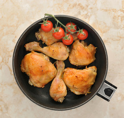 roast chicken with potatoes