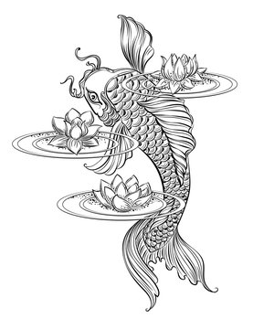 recommend clip art: koi carp tatoo 2
