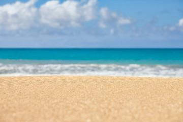Fototapeta na wymiar Blue sea and sand background