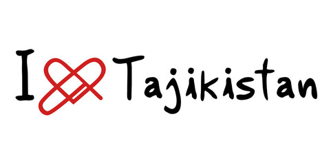 Tajikistan love icon