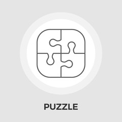 Puzzle vector flat icon