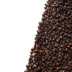 Coffee beans frame background 