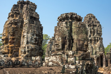 Fototapeta premium Buddha faces of Bayon temple