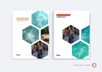 Abstract cover design, business brochure template layout, report