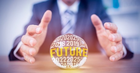 Composite image of the word future