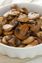 mushrooms on white dish