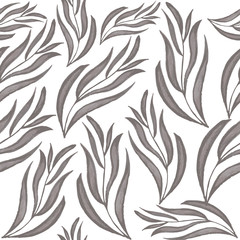 Seamless pattern with leaves