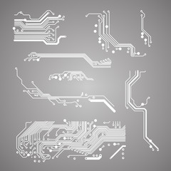 abstract vector background with high tech circuit board Vector Illustration